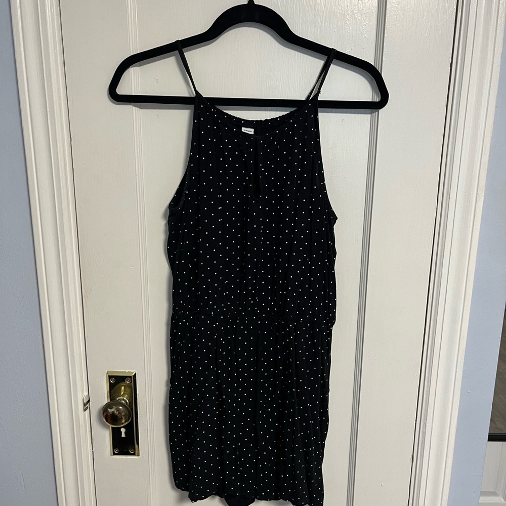 Old Navy Black Romper with White Dots